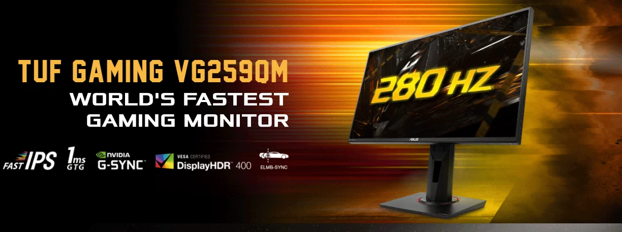 ASUS TUF Gaming VG259QM 24.5 FHD 280Hz Fast IPS Monitor specifications