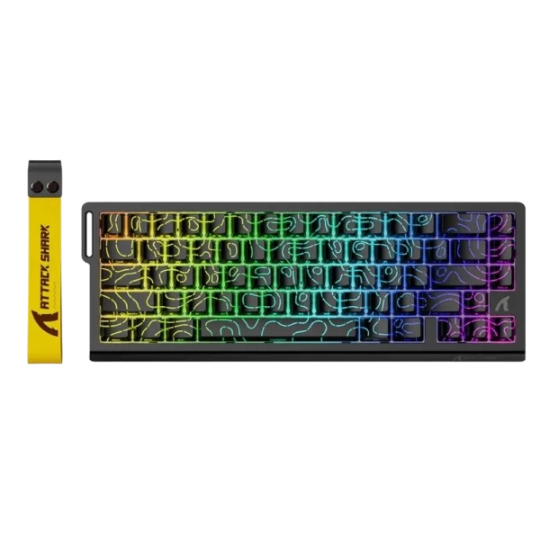 Attack Sharks X68 HE RGB Magnetic Switches Keyboard - Contour Black