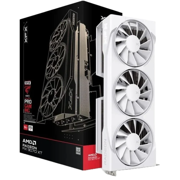 XFX Swift Radeon RX 9070XT White Triple Fan Gaming Edition Graphic Card