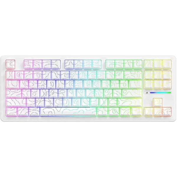 Attack Shark M87 Pro V2 Wireless Mechanical Gaming Keyboard - White
