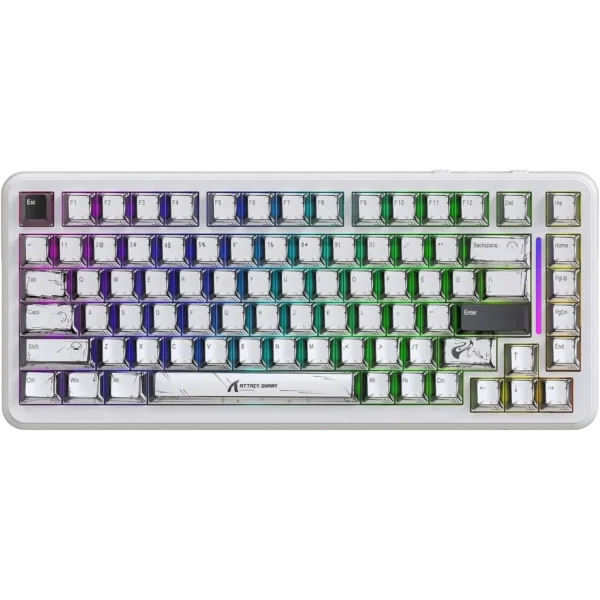 Attack Shark X82 Pro HE Wireless RGB Mechanical Keyboard - White