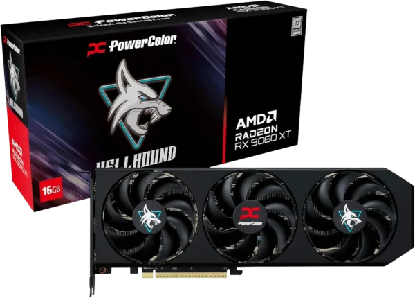 PowerColor Hellhound AMD Radeon RX 9060 XT 16GB Graphic Card