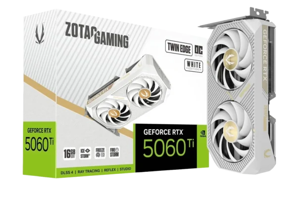 Zotac Gaming GeForce RTX 5060 Ti 16GB Twin Edge OC Graphic Card - White