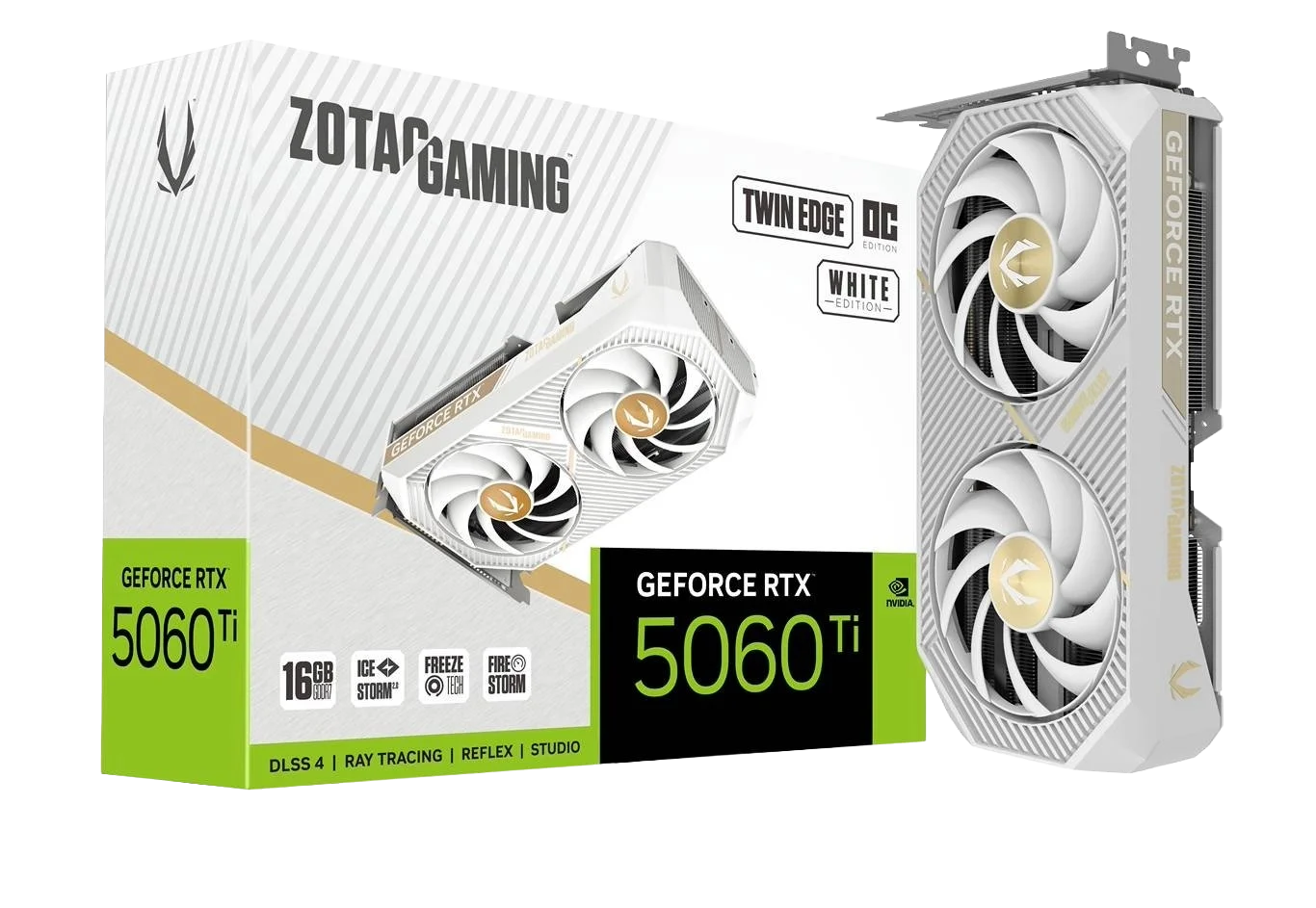 Zotac Gaming GeForce RTX 5060 Ti 16GB Twin Edge OC Graphic Card - White