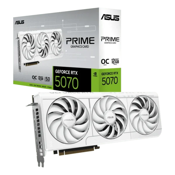 ASUS PRIME GeForce RTX 5070 OC 12GB GDDR7 Graphics Card - White
