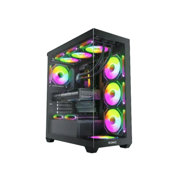 SONIC EL2 ATX Mid-Tower ARGB Gaming Casing - Black